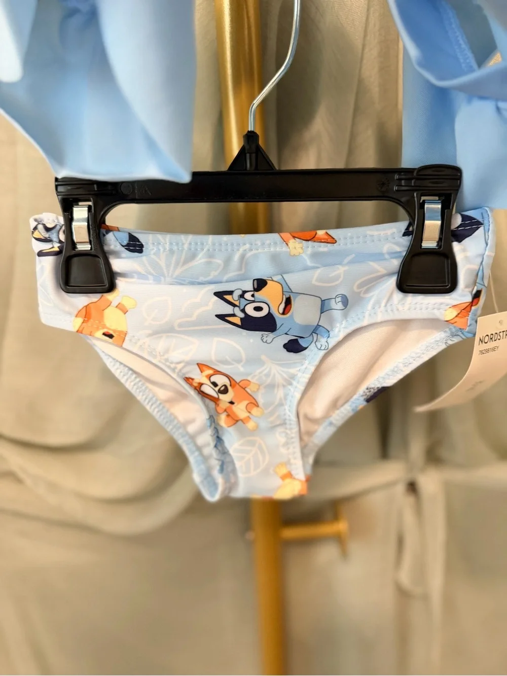 'Let's Explore' Bluey Light Blue Girls' Swim Set - Blue